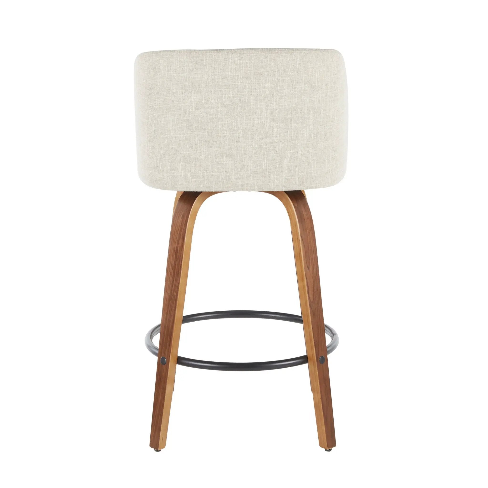 Toriano - Mid-Century Modern Counter Stool (Set of 2) by HouseOfZazla