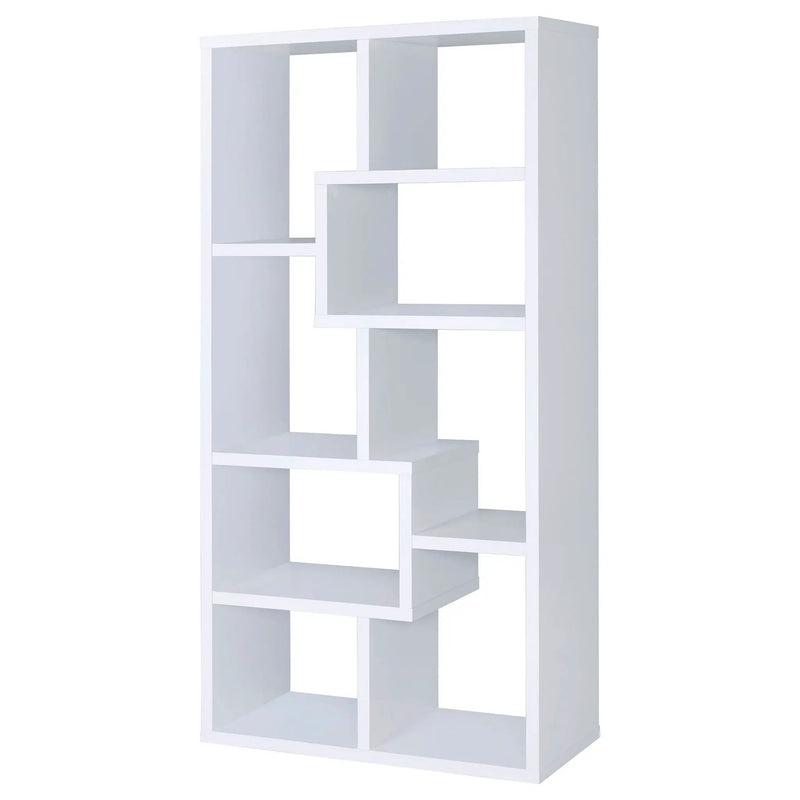 Theo 71-inch 6-shelf Bookshelf White by Unique Piece Furniture