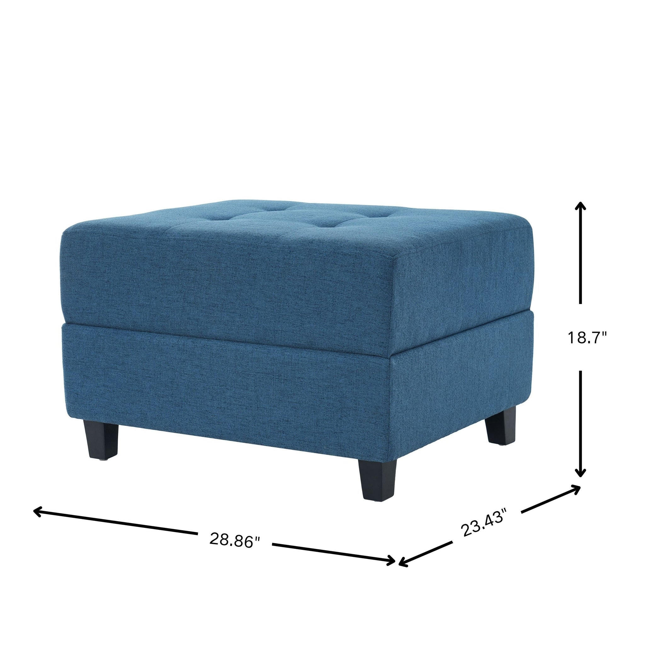 Navy Tufted Ottoman by HouseOfZazla