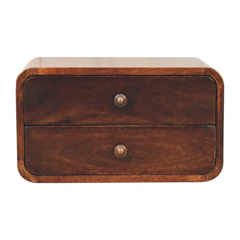 Solid Wood Curved California Nightstand by HouseOfZazla