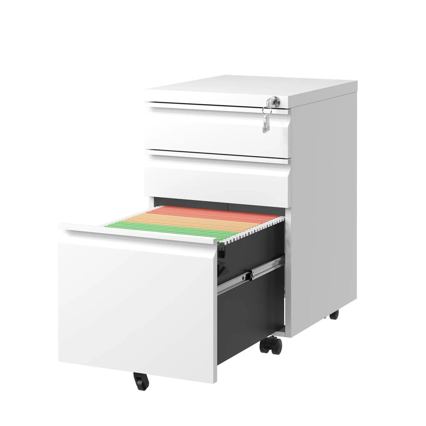 Metal Drawer Mobile File Cabinet With Lock For Home Office Organizer by HouseOfZazla