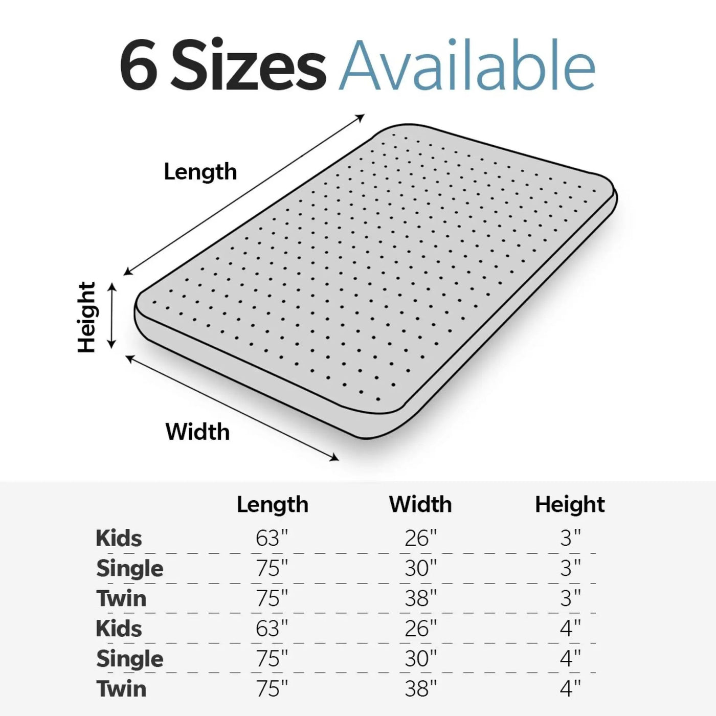 Memory Foam Camping Mattress, Portable Comfort With Water Resistant Cover by HouseOfZazla