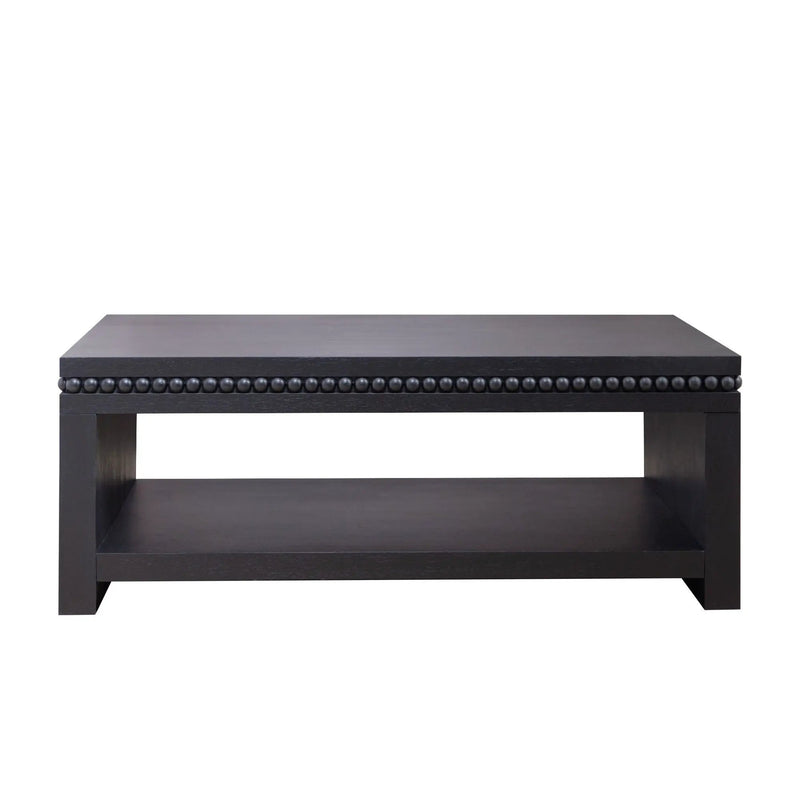 Modern Coffee Table With Beaded Trim by Unique Piece Furniture