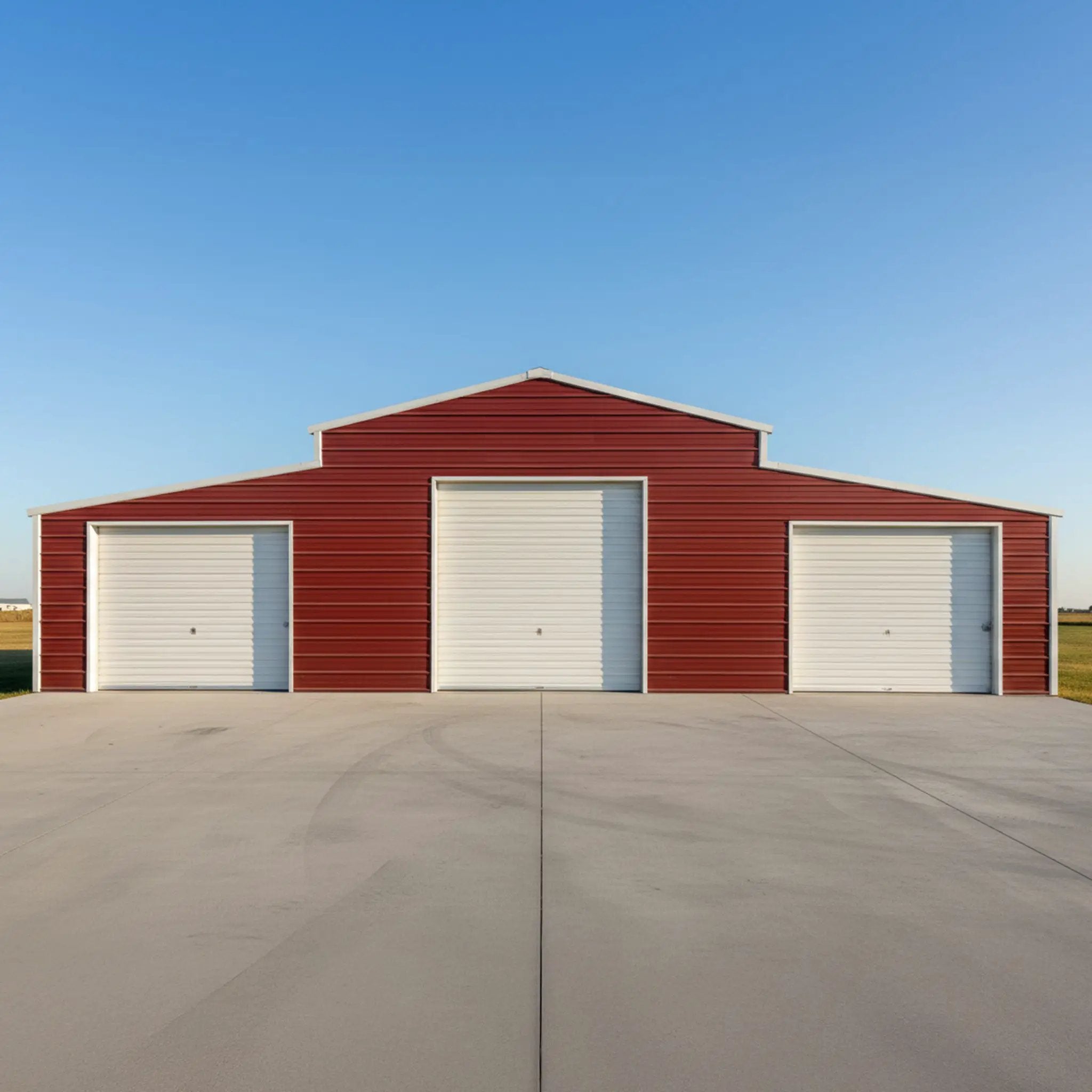 [30X42FT] Heavy-Duty All-Weather 3-Garage Galvanized Steel Storage Shed (SAK18765) by SAKSBY WHOLESALE