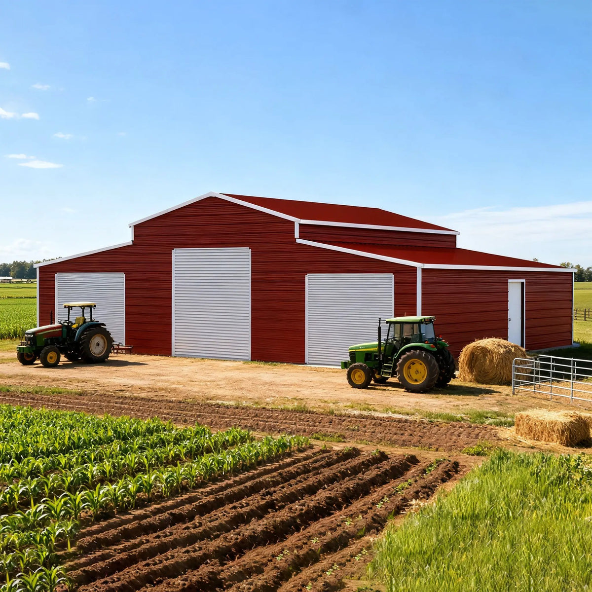 [30X42FT] Heavy-Duty All-Weather 3-Garage Galvanized Steel Storage Shed (SAK18765) by SAKSBY WHOLESALE