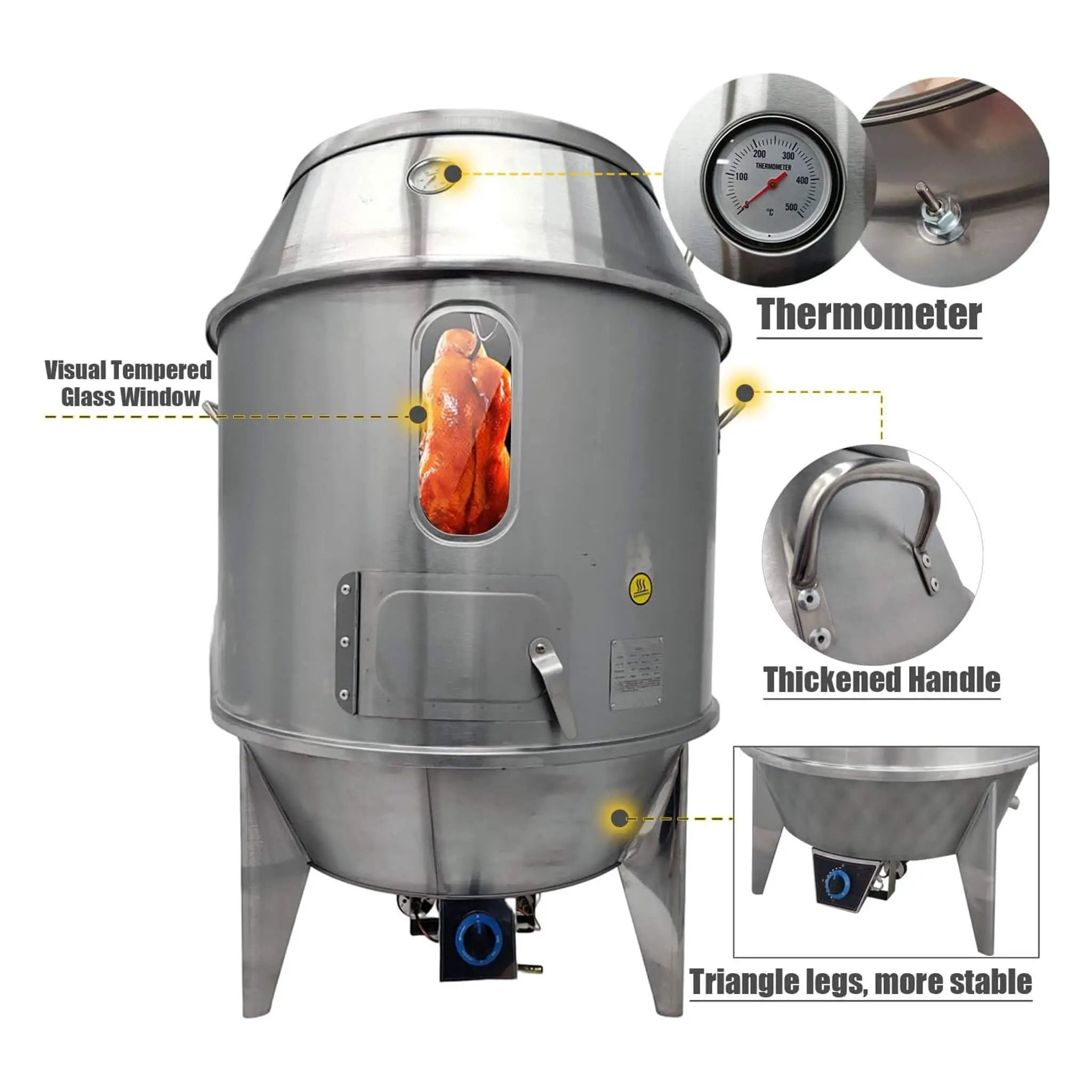 31-Inch Stainless Steel Commercial LPG Roaster Grill Oven For Chicken, Duck, And Turkey (SAK63597) by SAKSBY WHOLESALE