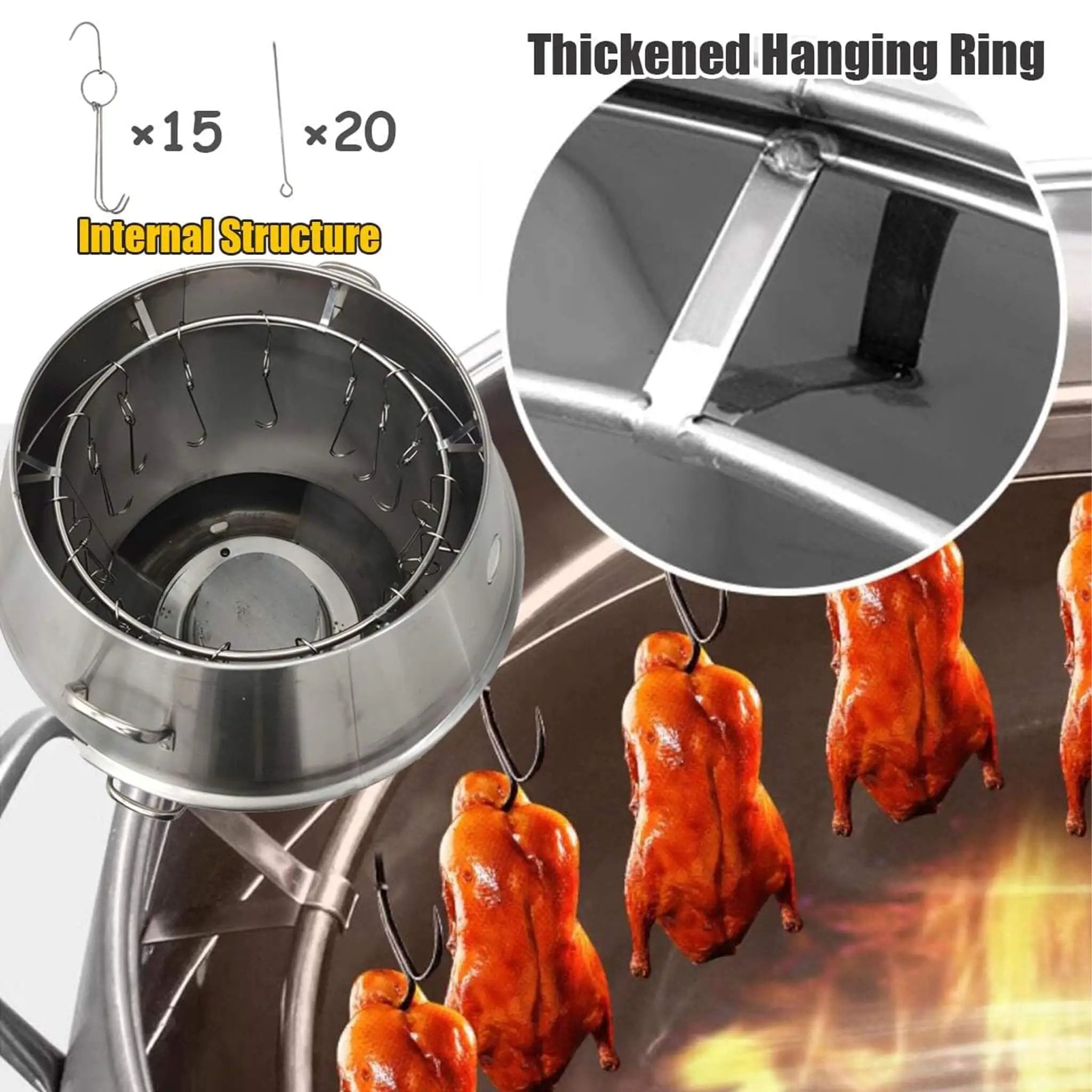 31-Inch Stainless Steel Commercial LPG Roaster Grill Oven For Chicken, Duck, And Turkey (SAK63597) by SAKSBY WHOLESALE