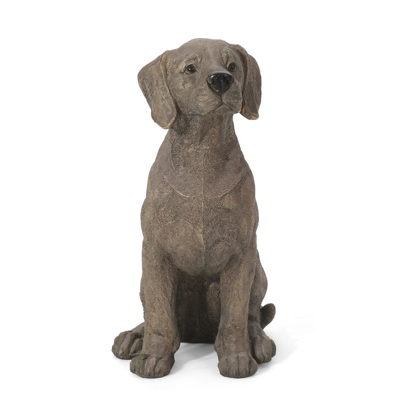 MGO Dog Decor Outdoor Dog Statue - Dark Brown by HouseOfZazla