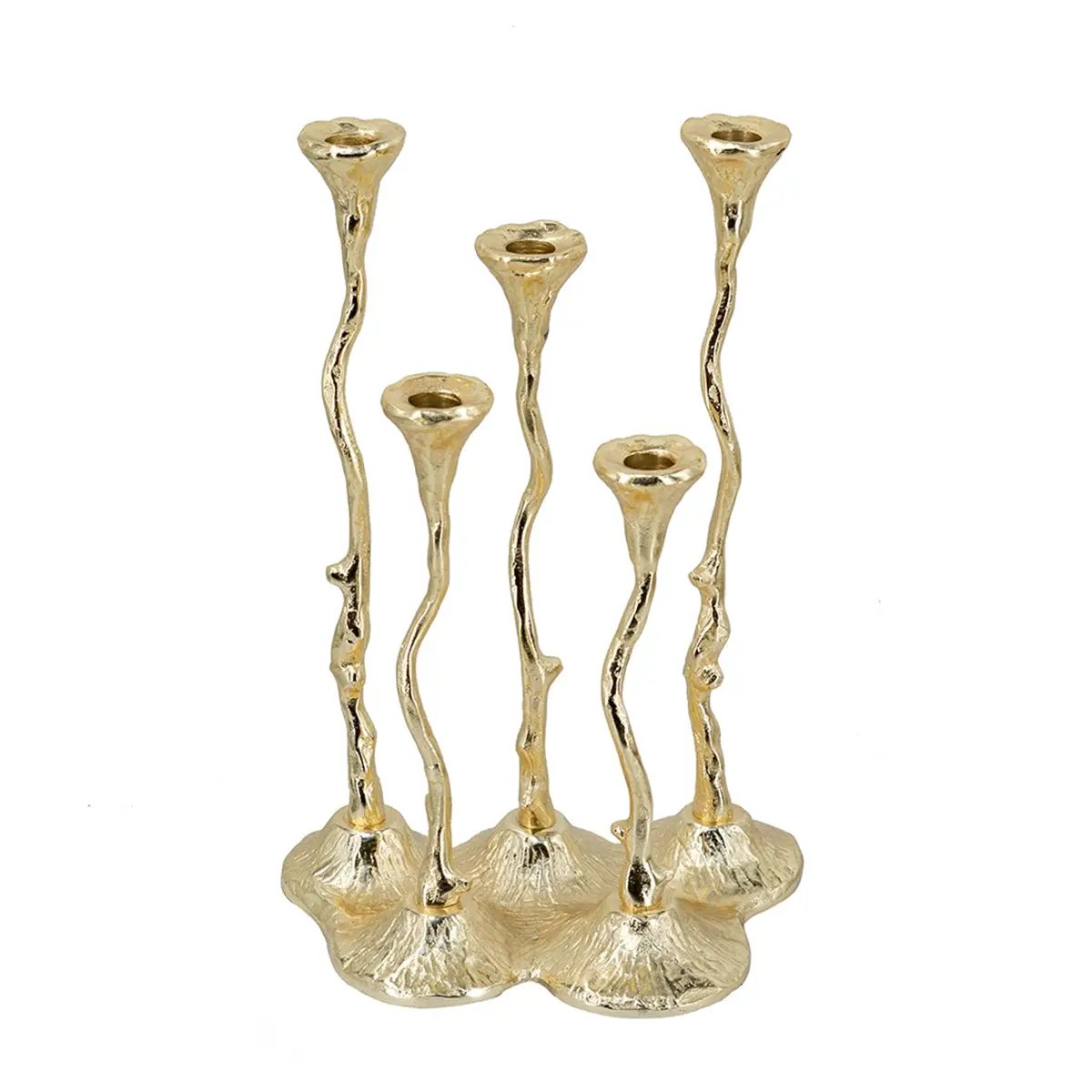 5-Light Cast Aluminum Taper Candle Holder by HouseOfZazla
