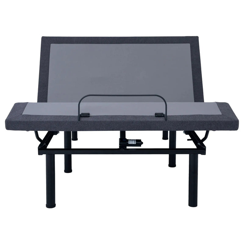 Negan Twin Extra Long Adjustable Bed Base Grey and Black by Unique Piece Furniture
