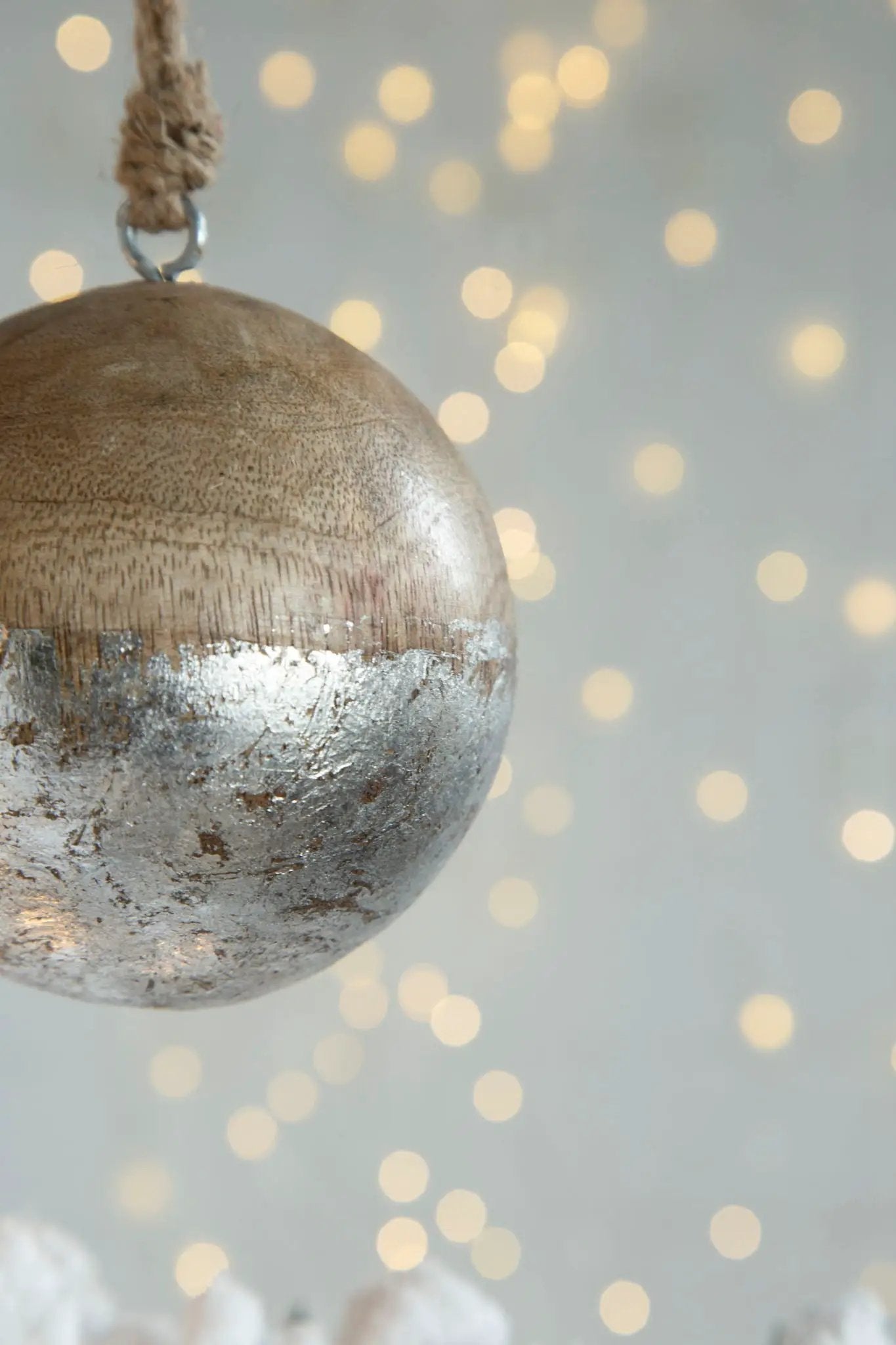 Christmas Ball Ornaments, Wood Decorative Hanging Ball Christmas Tree Ornaments For Holiday Party Decorations by Unique Piece Furniture