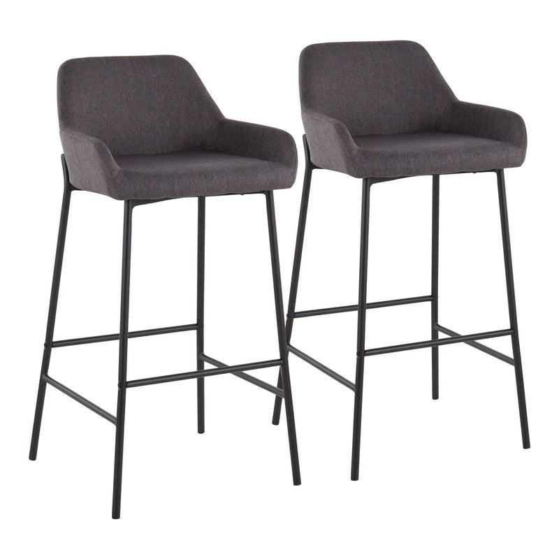 Daniella - Industrial Fixed Height Bar Stool (Set of 2) by HouseOfZazla