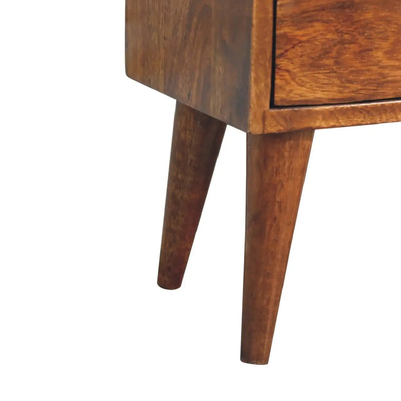 Mini Modern Bedside Table - Chestnut by HouseOfZazla