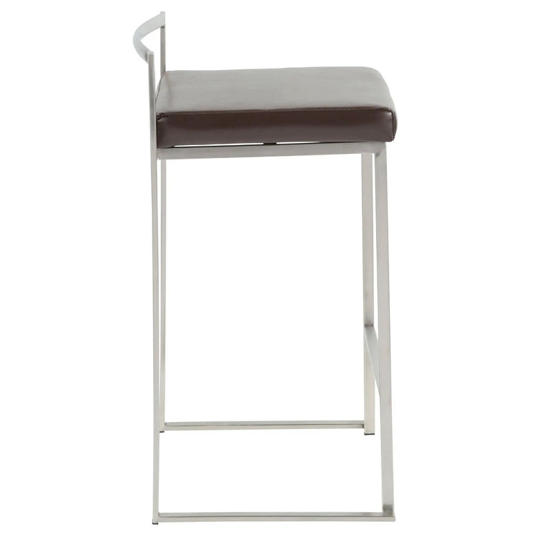 Fuji - Contemporary, Stackable Elegant Counter Stool (Set of 2) by HouseOfZazla