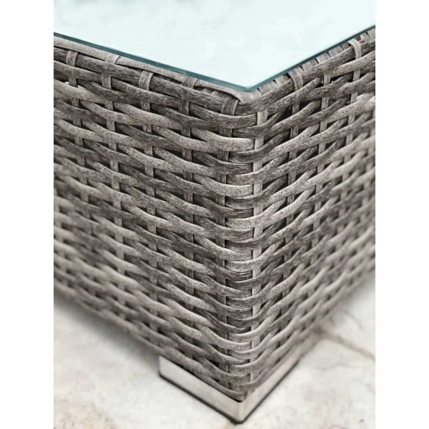 6 Person Wicker Seating Group With Premium Cushions - Gray Mix by Unique Piece Furniture