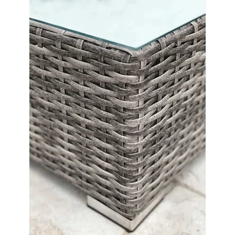 6 Person Wicker Seating Group With Premium Cushions - Gray Mix by Unique Piece Furniture