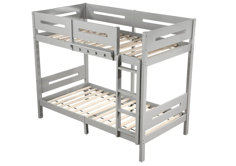 Edah - Twin Twin Bunk Bed - Gray by Unique Piece Furniture