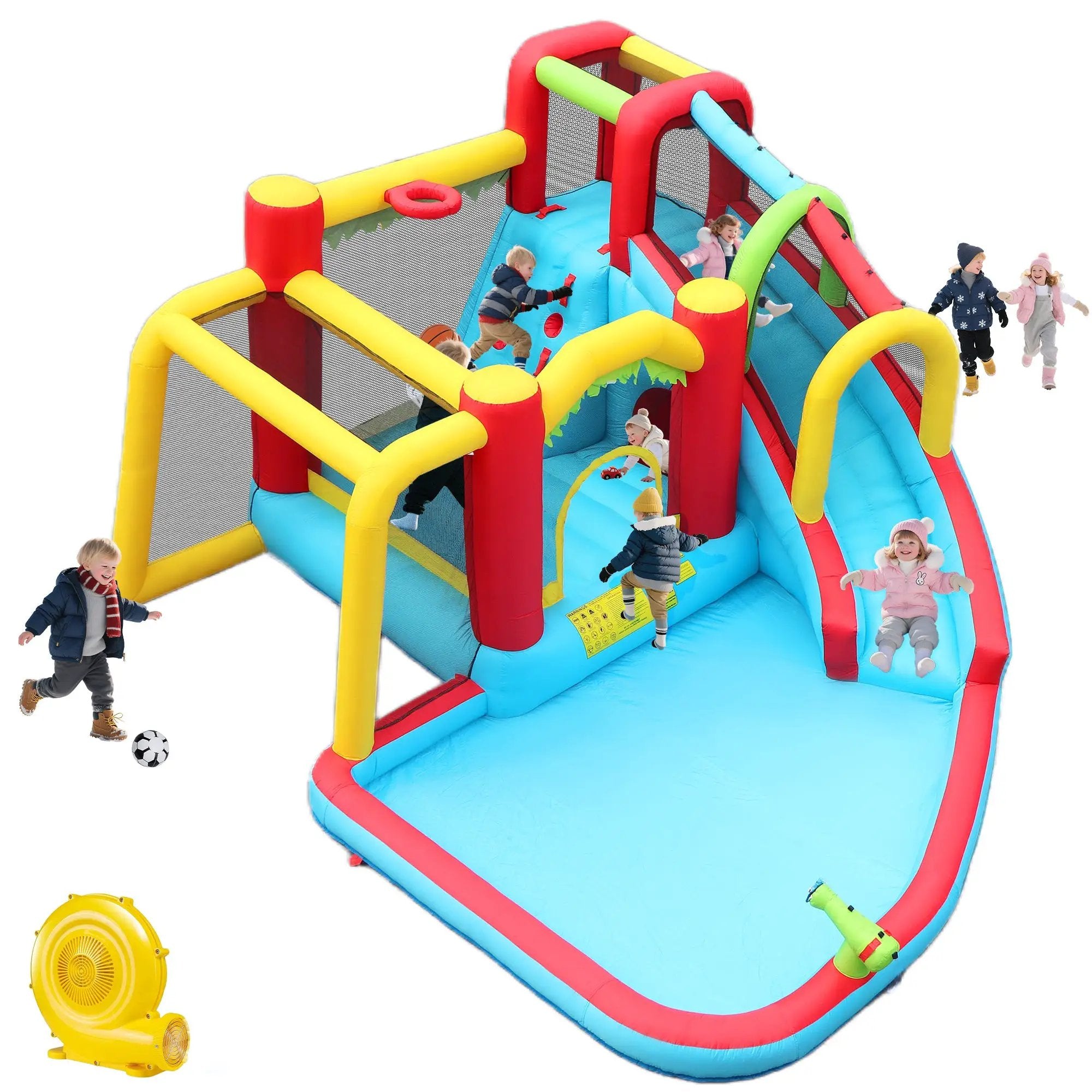 7-in-1 Inflatable Slide Water Park and Garden Bouncer by HouseOfZazla