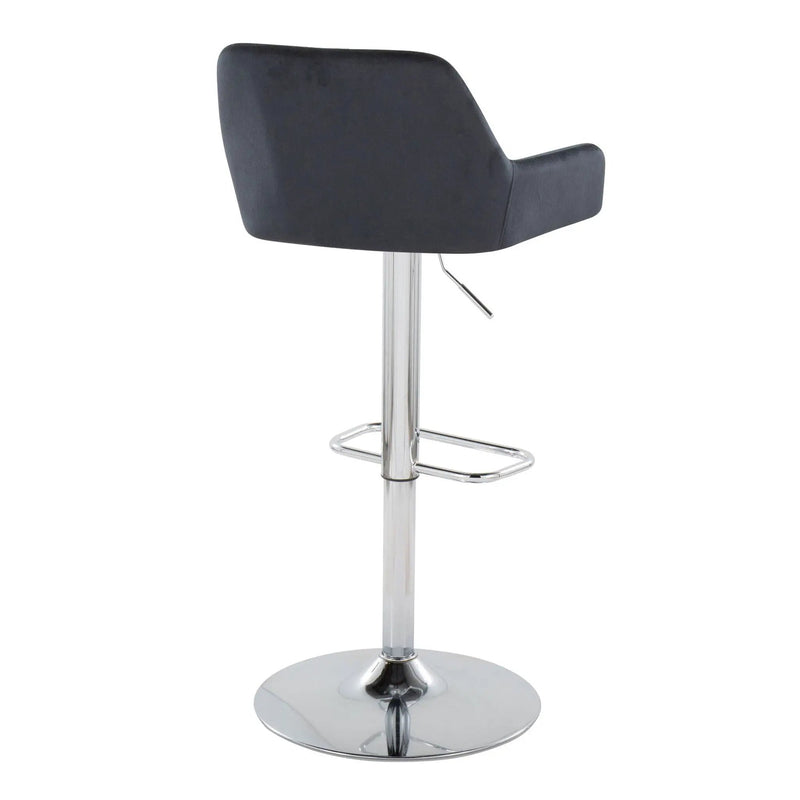 Daniella - Contemporary Adjustable Barstool With Swivel With Rounded Rectangle Footrest (Set of 2) by Unique Piece Furniture