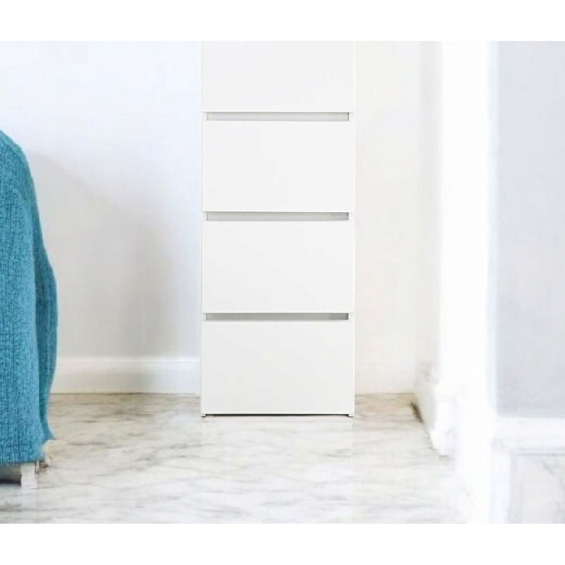 Elise - Slim Modular Closet Cabinet With Drawers - White by HouseOfZazla