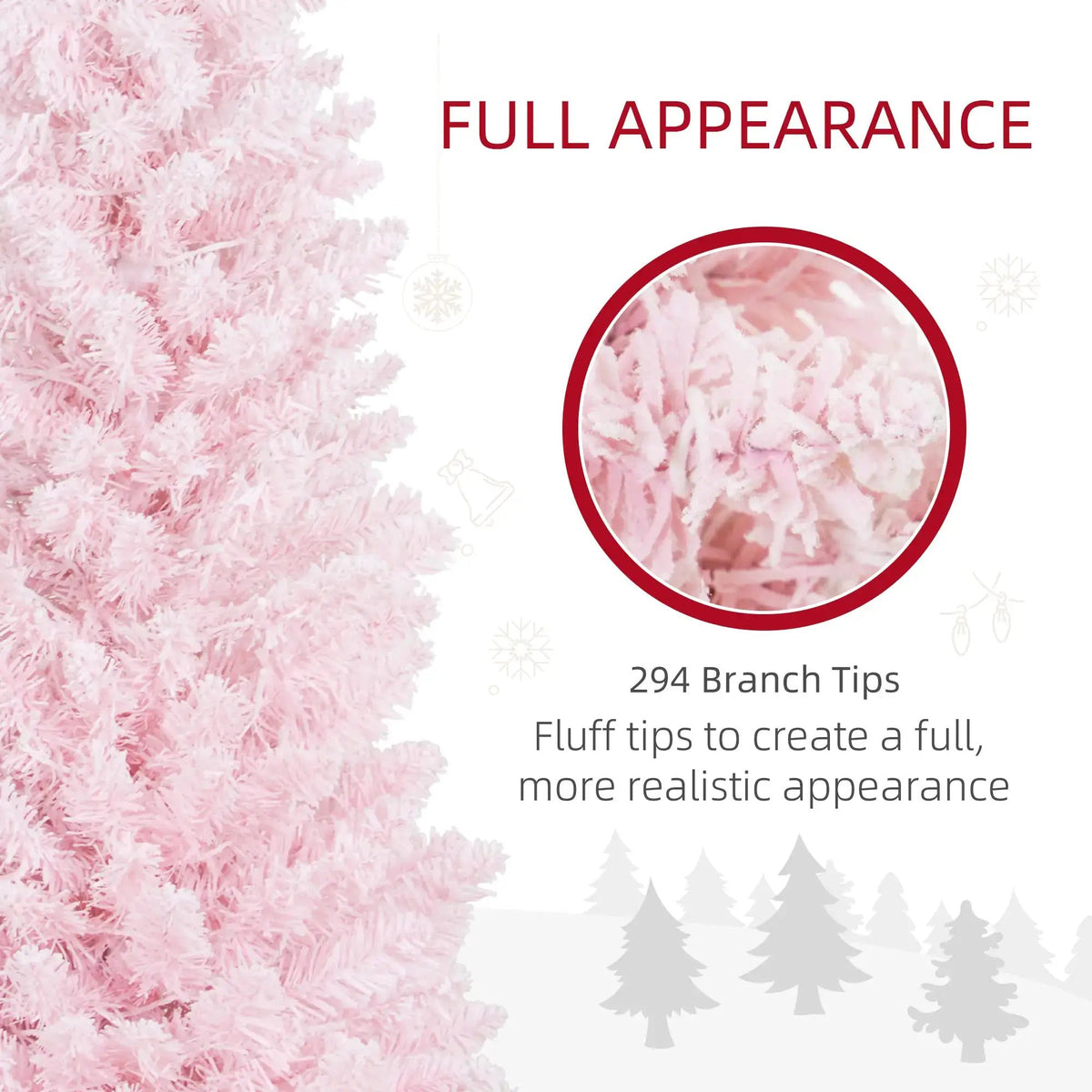 Pink 5ft Pencil Christmas Tree by HouseOfZazla