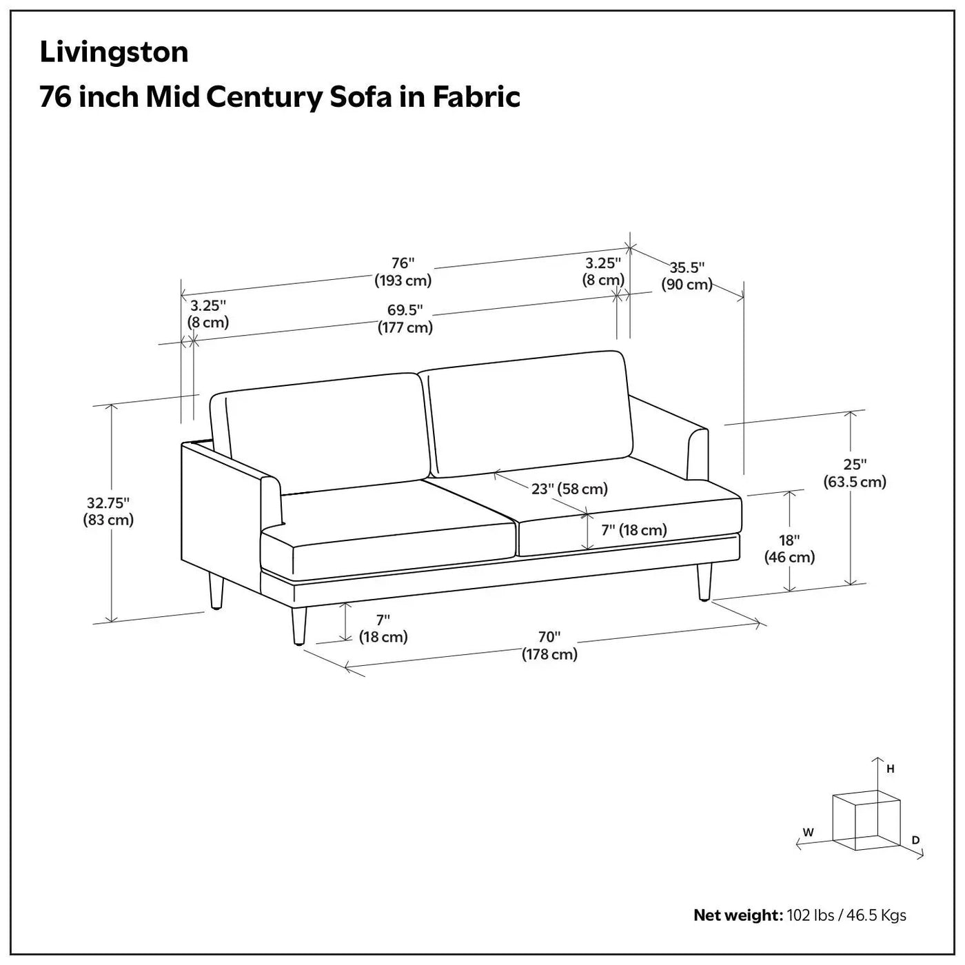 Livingston - Upholstered Sofa by Unique Piece Furniture