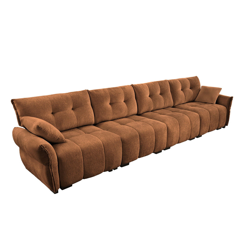 Modern Sofa & Pillows, Textured Cover, High Rebound Cushions by HouseOfZazla