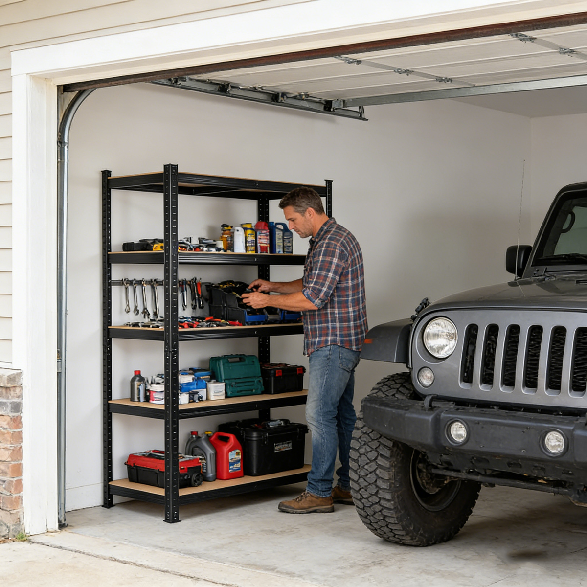 2000LBS Capacity Garage Storage Shelves Heavy Duty by HouseOfZazla