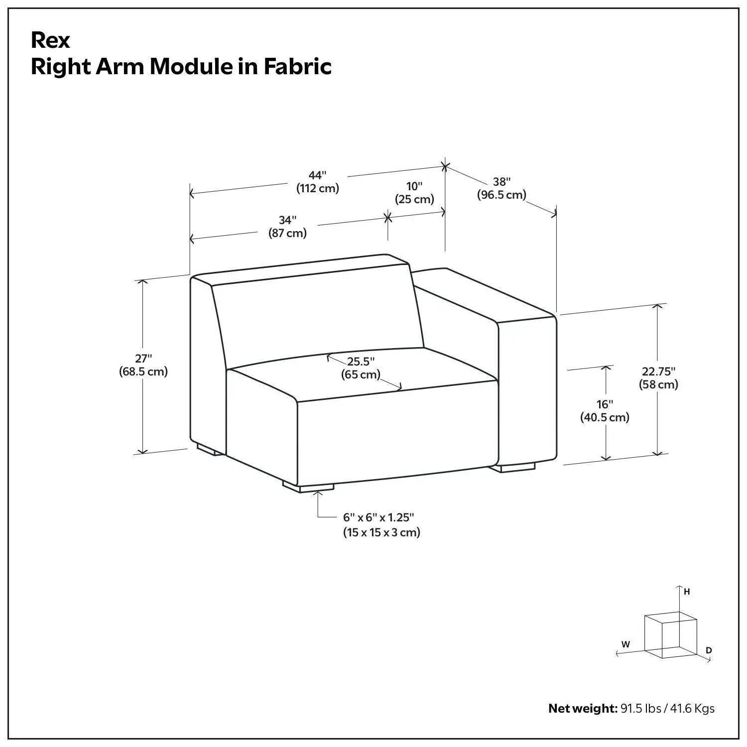 Rex - Sofa Module by HouseOfZazla