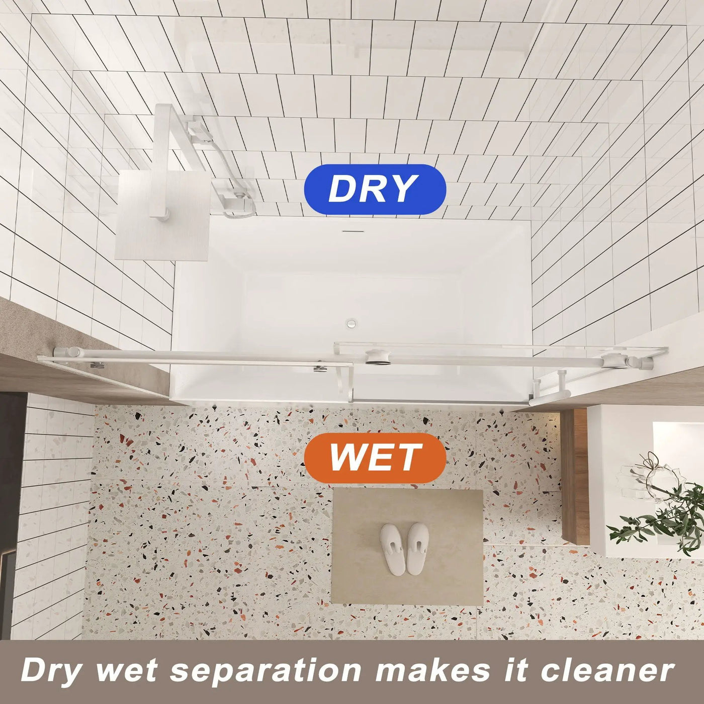 Frameless Shower Door, Smooth Sliding Tracks by HouseOfZazla