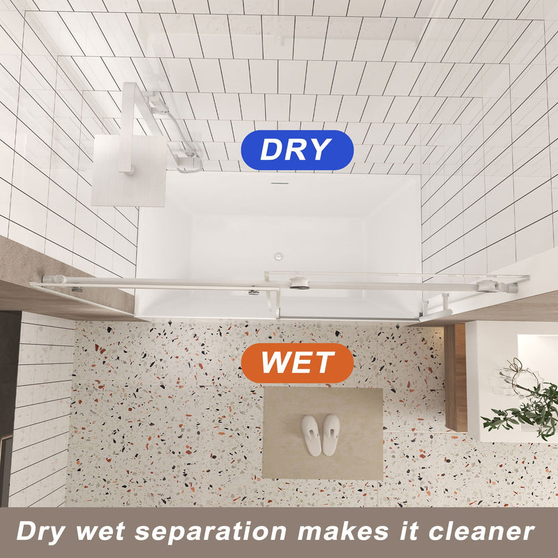 Frameless Shower Door, Smooth Sliding Tracks by HouseOfZazla