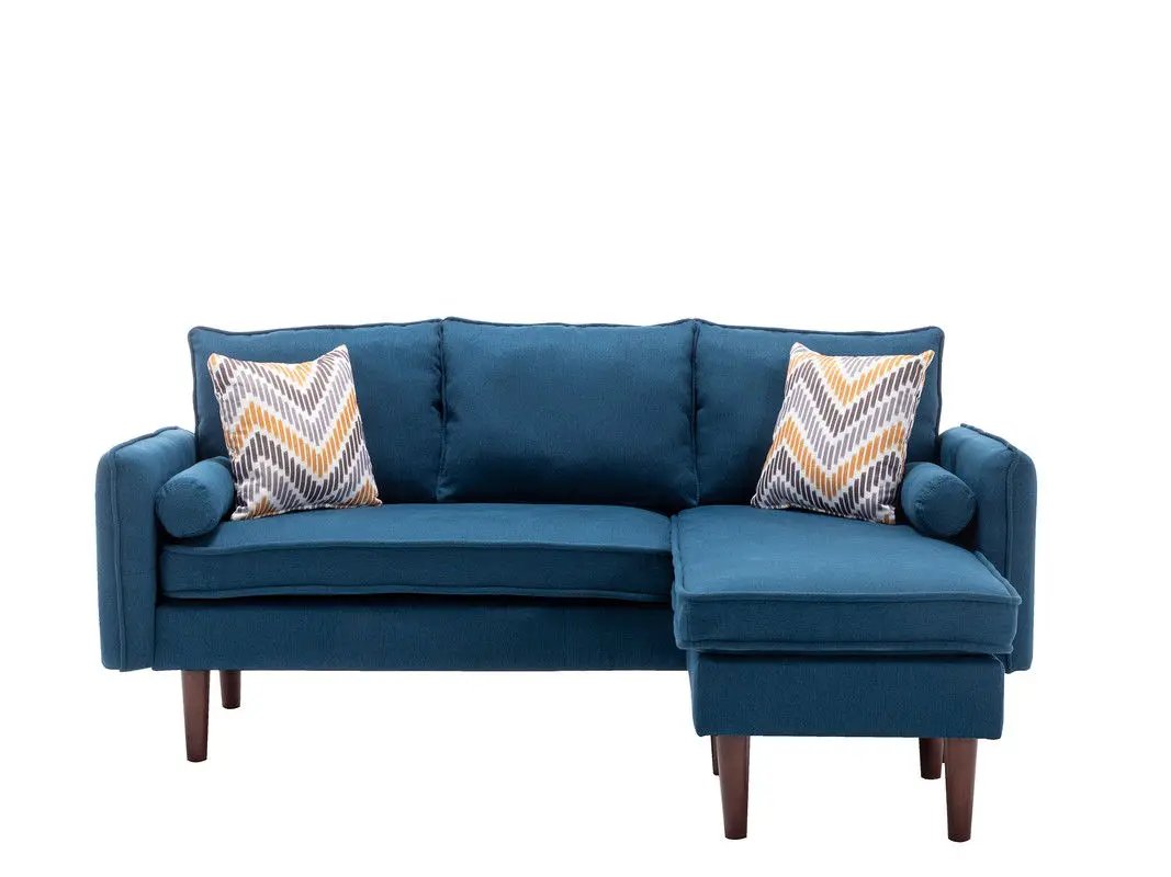 Mia - Sectional Sofa Chaise With USB Charger And Pillows by Unique Piece Furniture