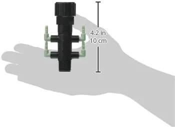 Orbit 3 Pack Drip System Shrub Adapter 4-Port Watering Manifold for 1/4 Inch Tube by GreenHaven Gardens