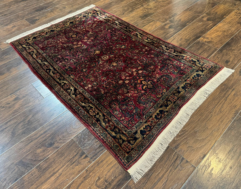 Persian Sarouk Rug 3x5, Antique Persian Carpet by Jewel Rugs
