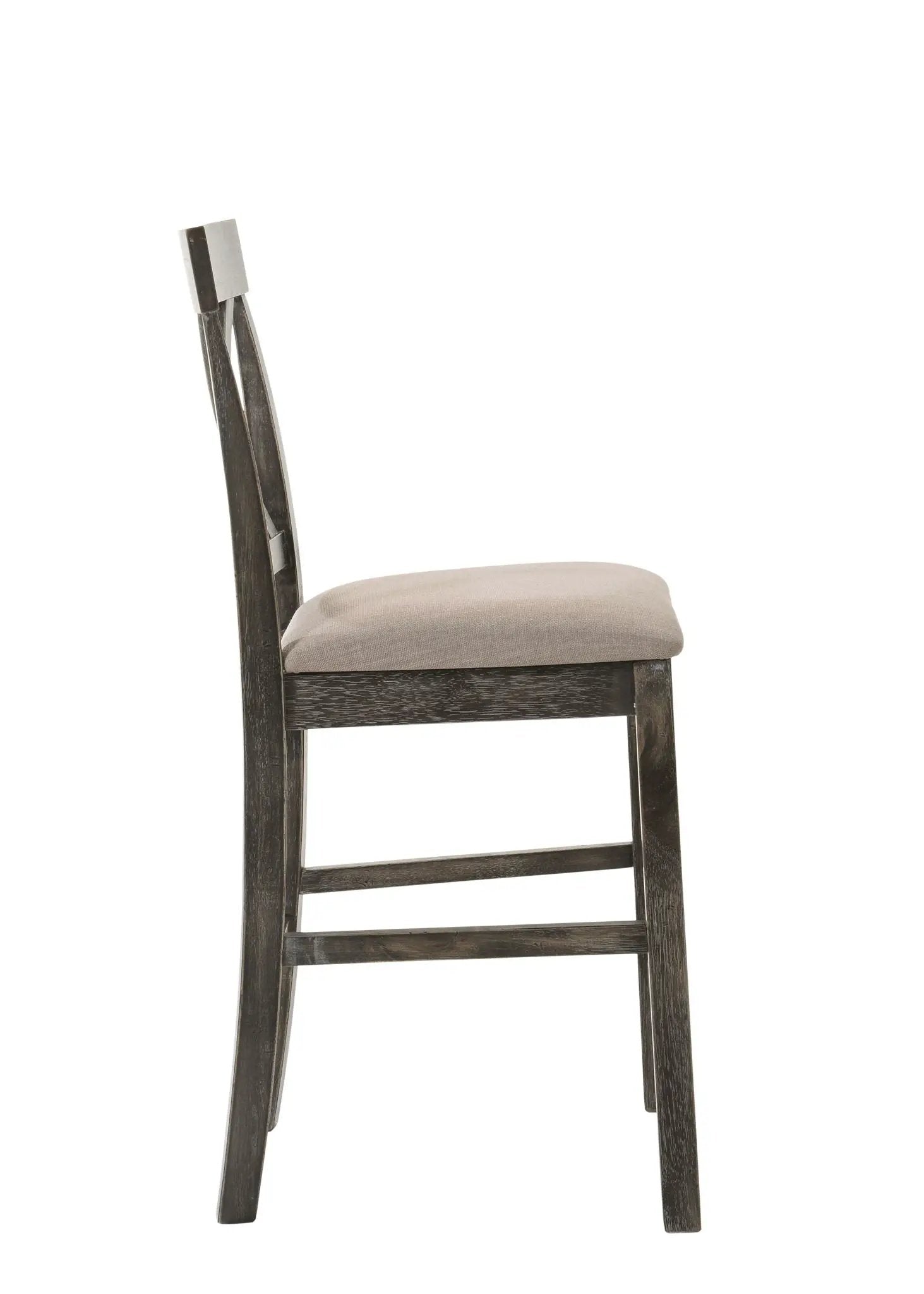 Martha II - Weathered Counter Height Chair (Set of 2) - Gray / Tan by Unique Piece Furniture