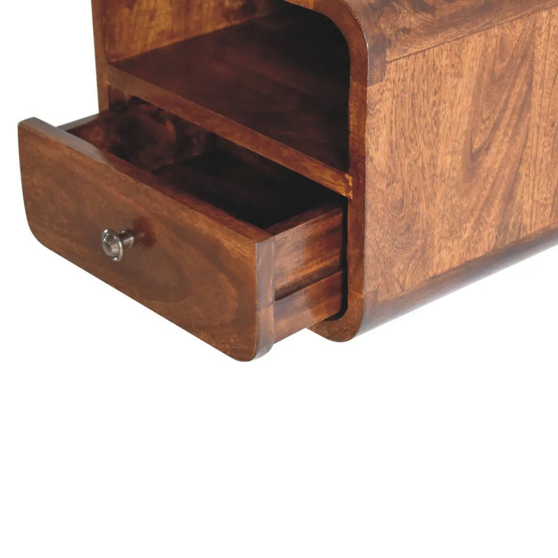 Curved Upper Slot Floating Nightstand by Unique Piece Furniture