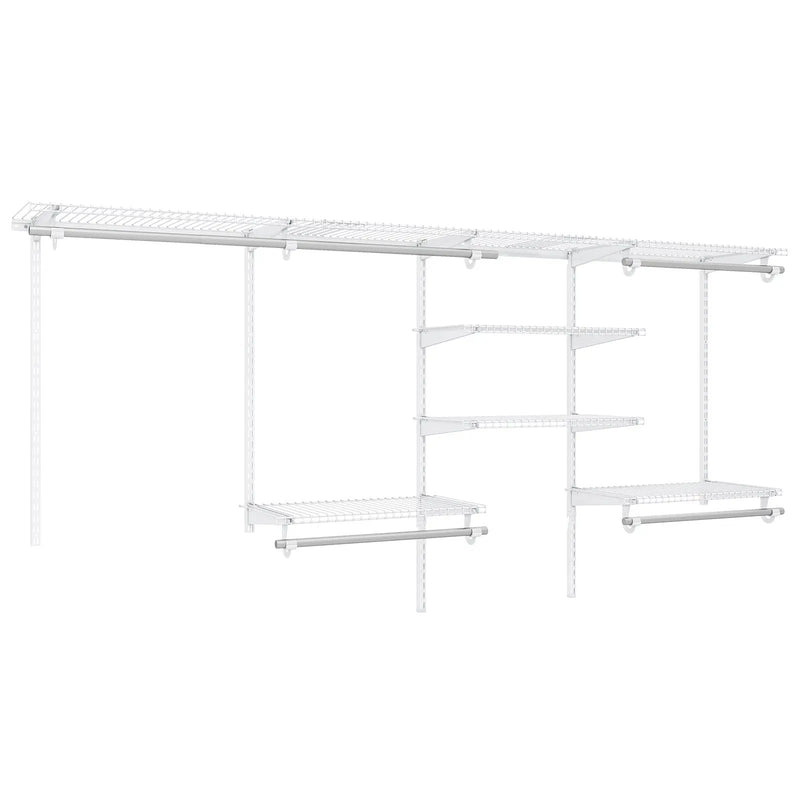 4-8 Feet Closet Organizers and Storage System with Hanging Rod for Laundry Bedroom by DirectDeals