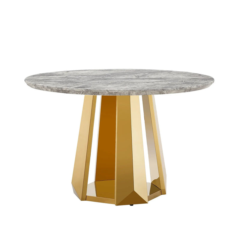 47" Round Marble Dining Table by HouseOfZazla