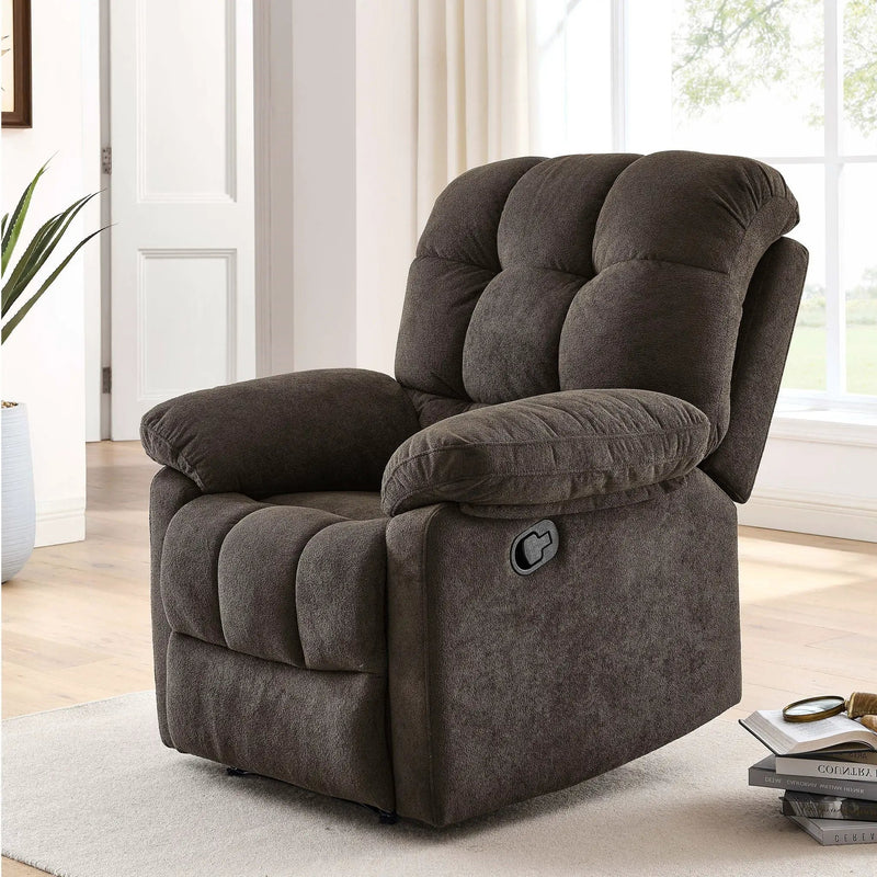 Devonaire - Manual Recliner With Padded Arms - Dark Brown by Unique Piece Furniture