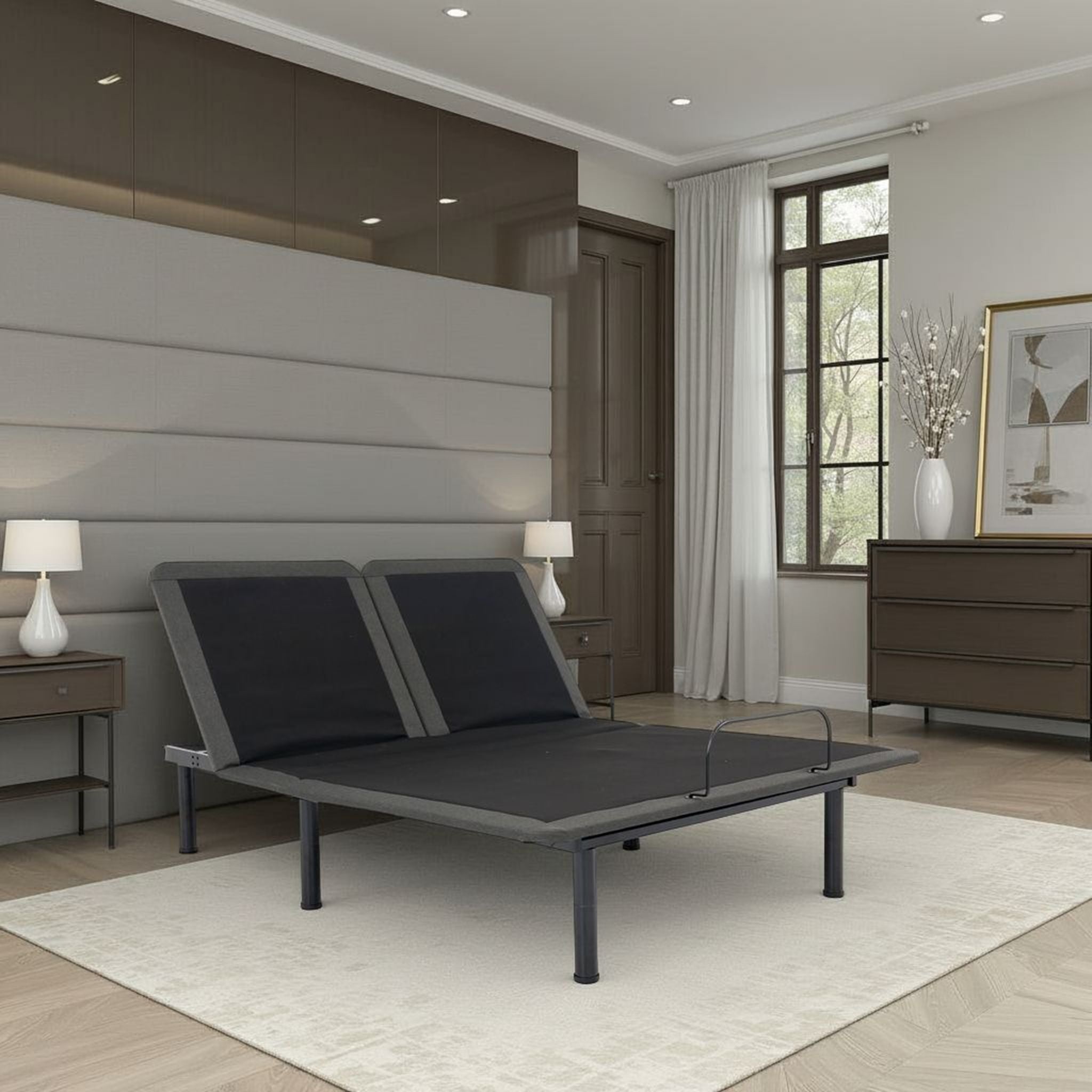 Quick Assembly Adjustable Bed Frame With Voice Activated Controls by HouseOfZazla