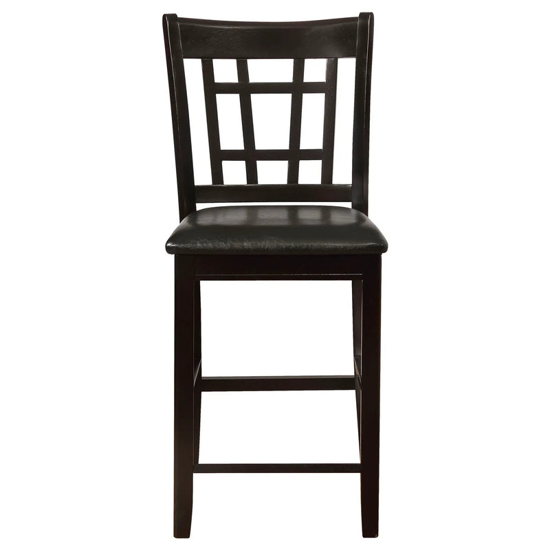Danford - 5 Piece Counter Height Dining Set With Upholstered Stools - Espresso
