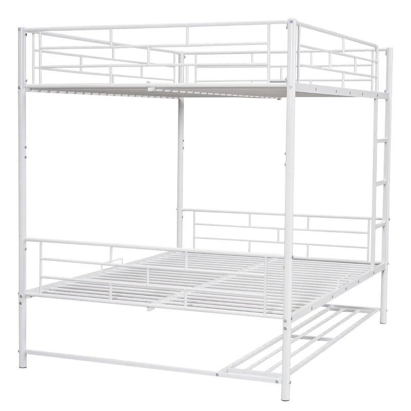 Metal Bunk Bed With Shelf And Guardrails by HouseOfZazla