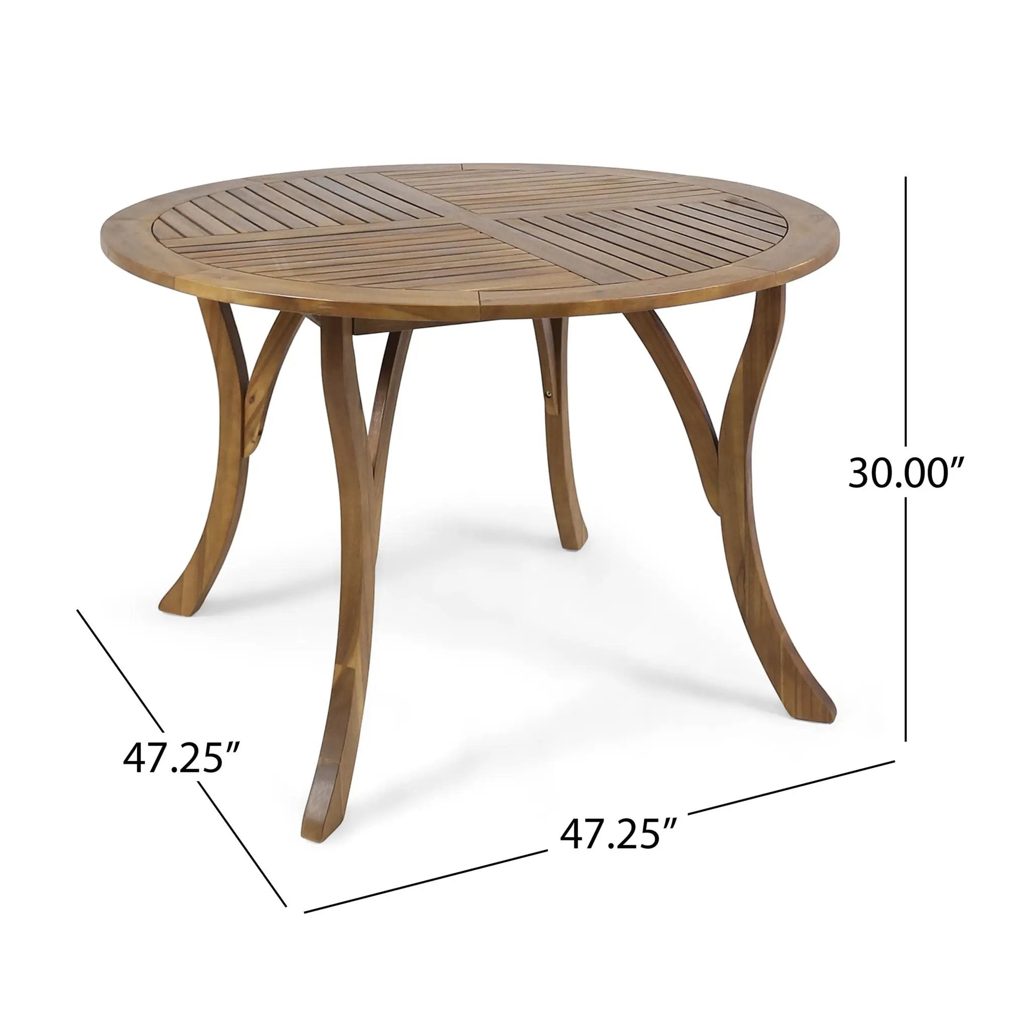 Hermosa Outdoor Acacia Wood Circular Dining Table by HouseOfZazla