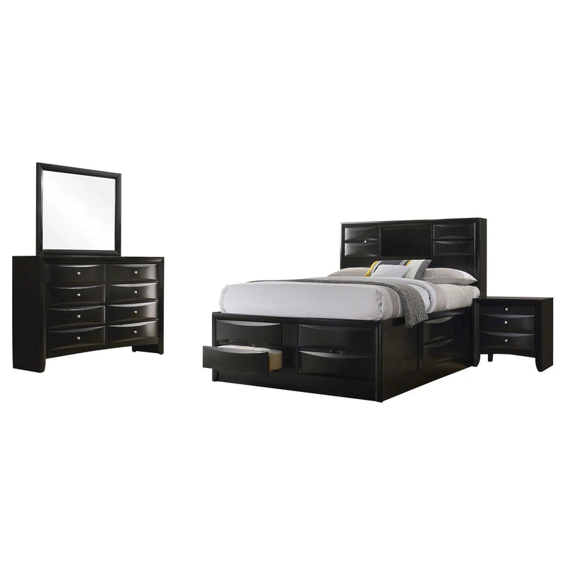 Briana 4-piece California King Bedroom Set Black by Unique Piece Furniture