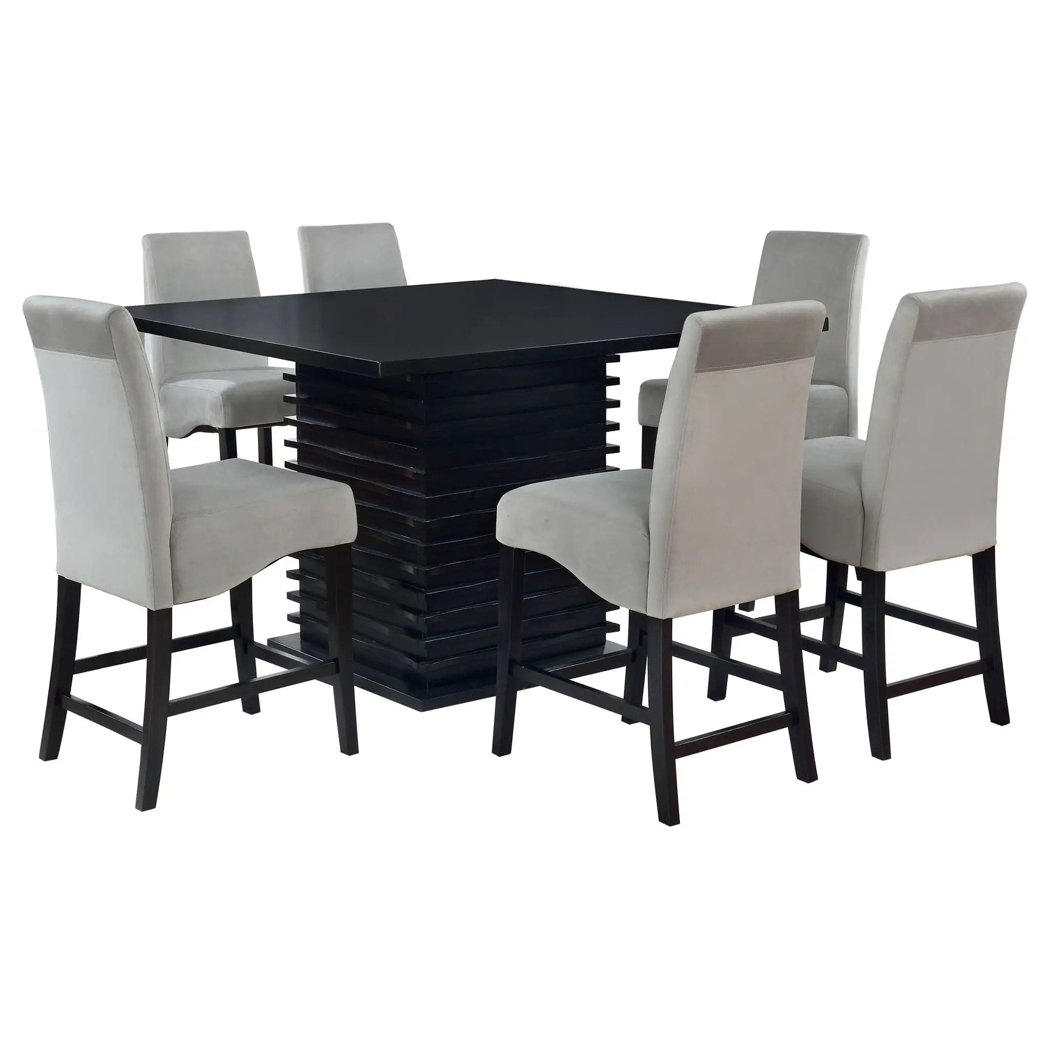 Stanton 7-piece Square Counter Height Dining Table Set Grey by Unique Piece Furniture