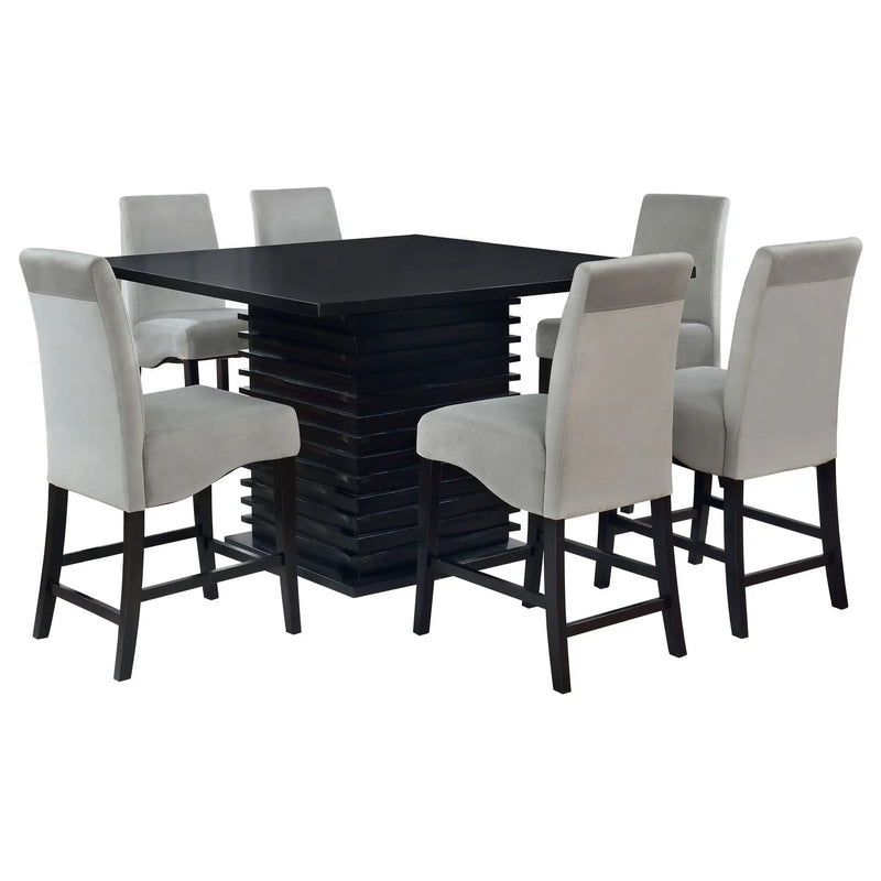 Stanton 7-piece Square Counter Height Dining Table Set Grey by Unique Piece Furniture