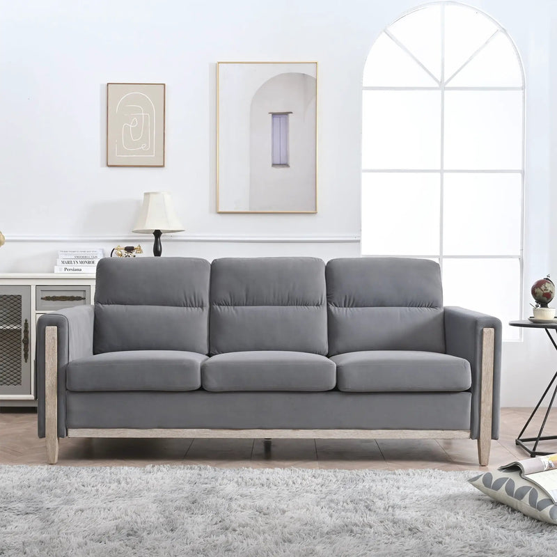 Comfortable Solid Wood Three-Seater Sofa by HouseOfZazla