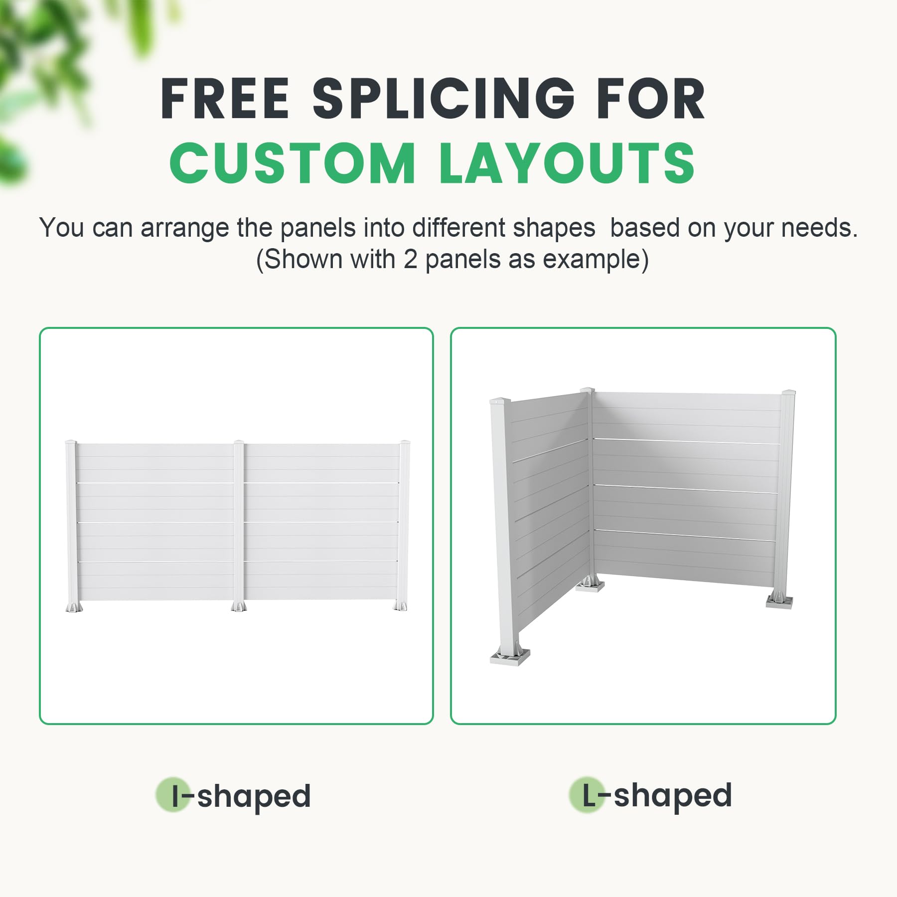 50" W x 49" H Outdoor Privacy Screen with Aluminum Posts, 2 Panels by HouseOfZazla