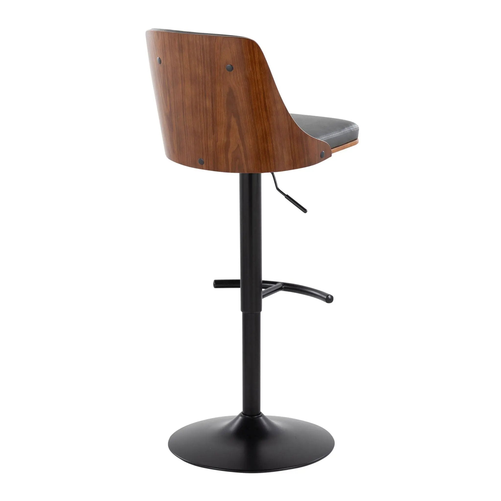 Gianna - Mid Century Modern Adjustable Barstool, Swivel With Rounded T Footrest (Set of 2) by Unique Piece Furniture