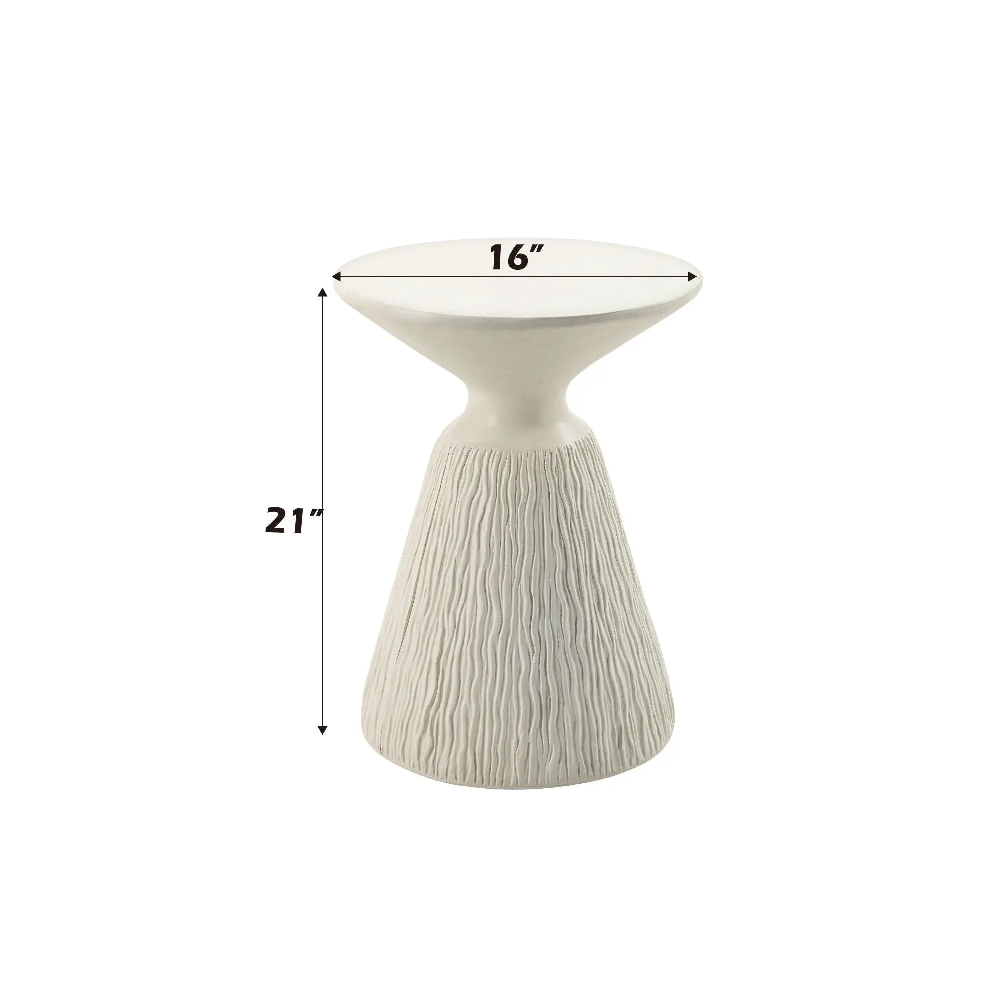 Duane - Fiber Concrete Accent Table - White by Unique Piece Furniture